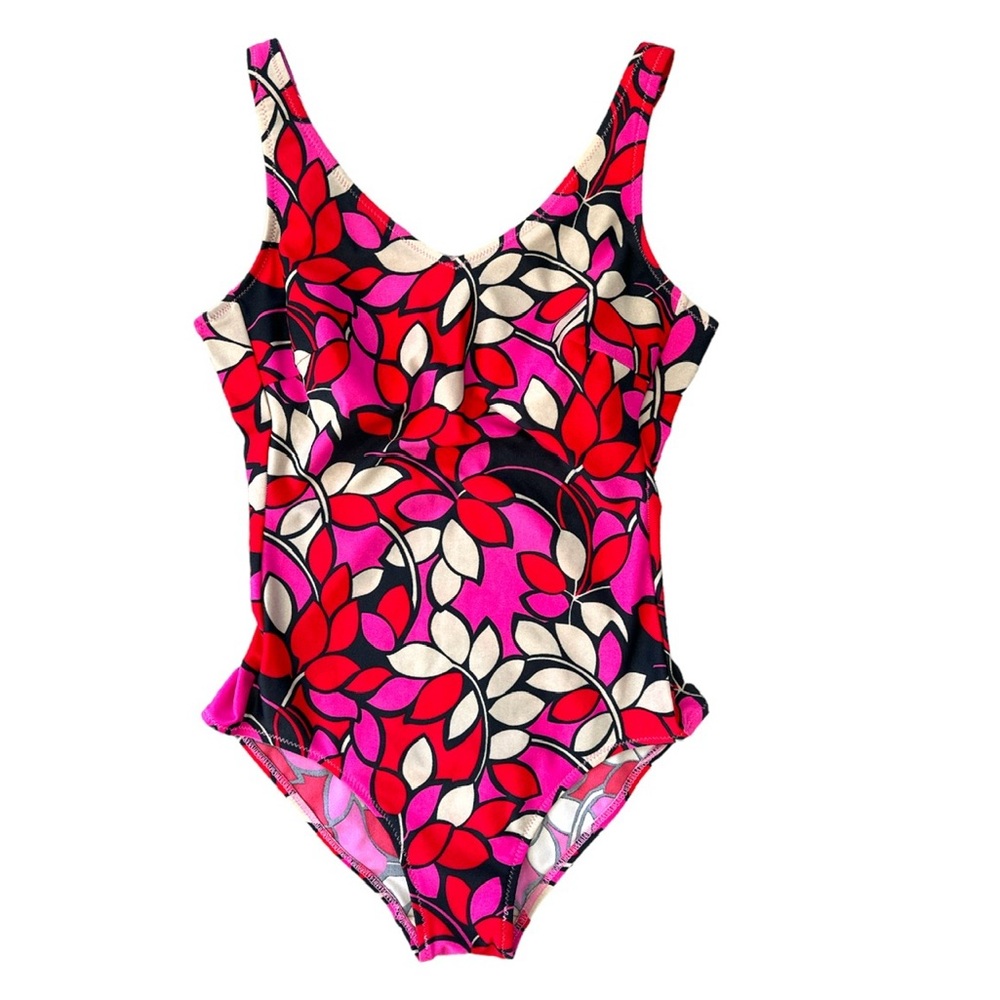 Vintage Anita Care colorful all-over leaf print one piece swimsuit 8, Austria